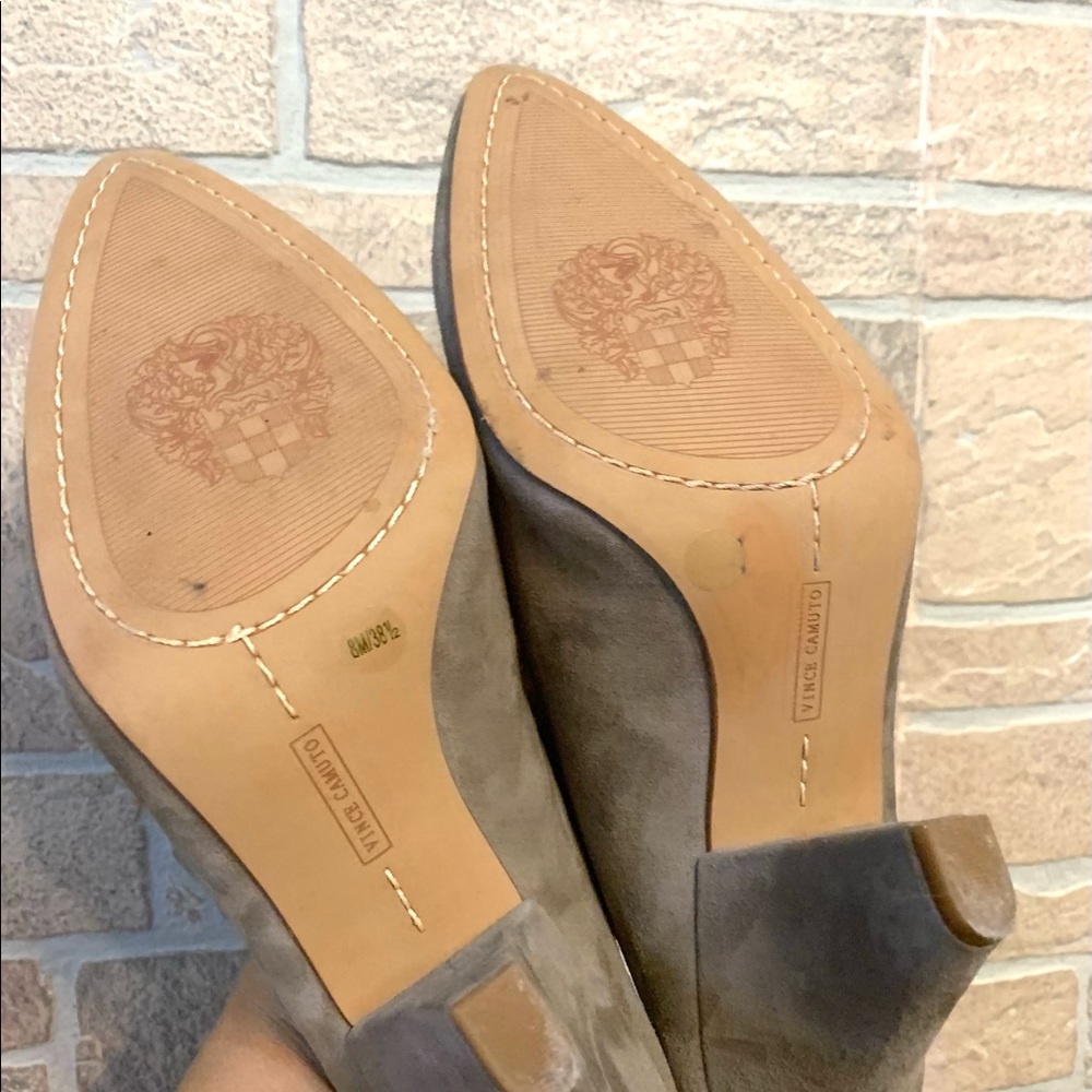Vince Camuto Taupe Suede Mule Sz 8 - Picture 4 of 5